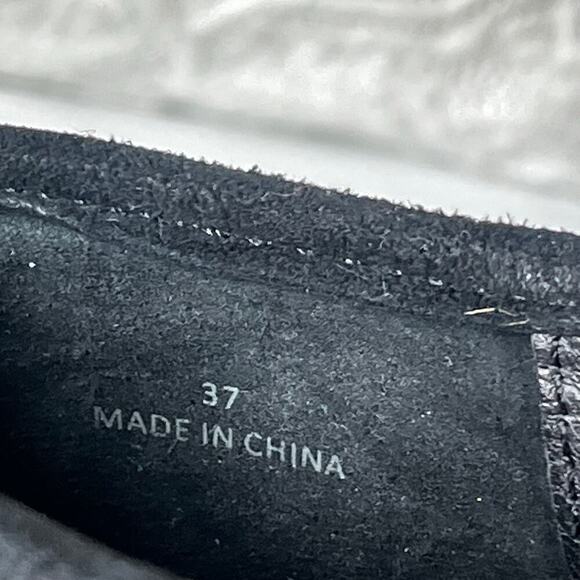 Alice + Olivia Sasha Platform Pearl Studded Slip On Sneaker Black 37/7 - Picture 8 of 8